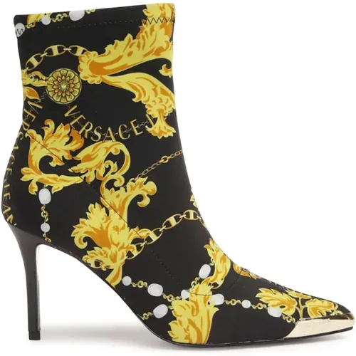 Schwarze Damen Stiefeletten , Damen, Größe: 41 EU - Versace Jeans Couture - Modalova