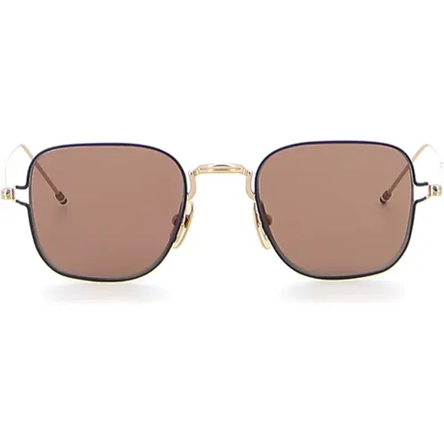 Men Accessories Sunglasses Metallic Ss23 , male, Sizes: 49 MM - Thom Browne - Modalova