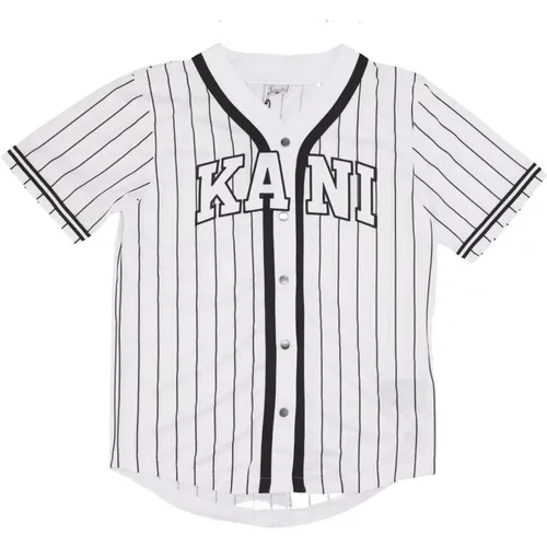 Pinstripe Baseball Shirt mit Knöpfen - Karl Kani - Modalova