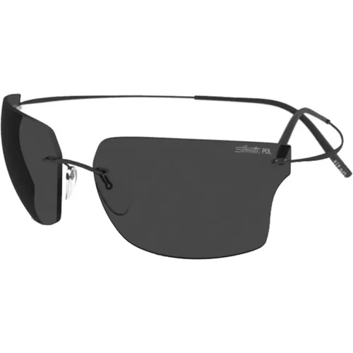 TMA Sonnenbrille Schwarz/Grau - Silhouette - Modalova