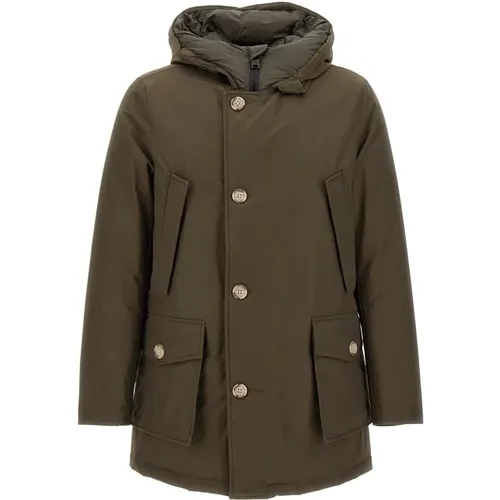 Herren Grüne Mäntel Woolrich - Woolrich - Modalova