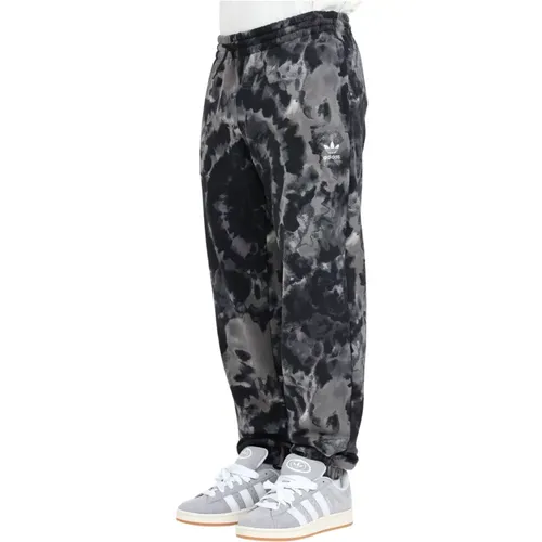 Tie-Dye Schwarze Sportliche Hose , Herren, Größe: M - adidas Originals - Modalova