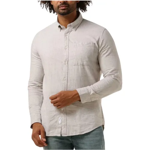 Casual Regross Hemd in Sand , Herren, Größe: 2XL - Selected Homme - Modalova