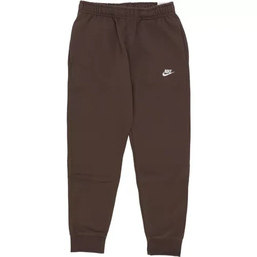 Braune Fleece Trainingsanzug Jogger Hose , Herren, Größe: XS - Nike - Modalova