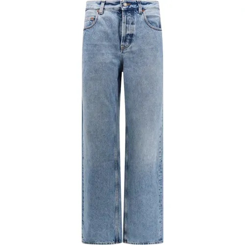 Blaue Wide Leg Jeans , Damen, Größe: W29 - Saint Laurent - Modalova