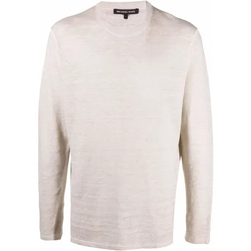 Linen Cotton Blend Casual Sweater , male, Sizes: XL - Michael Kors - Modalova