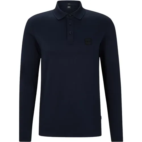 Dunkles Jersey Polo Shirt , Herren, Größe: XL - Boss - Modalova