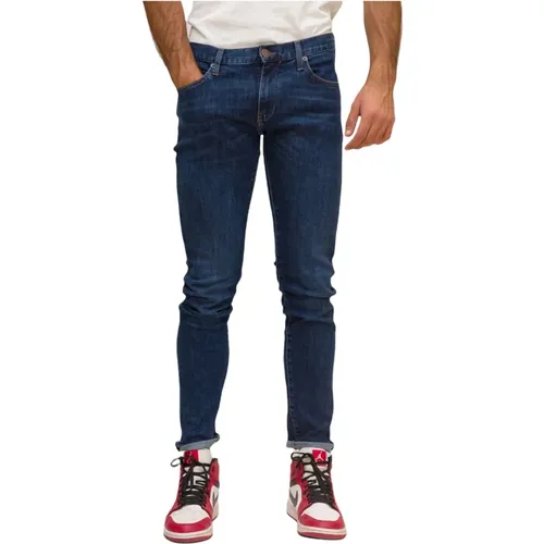 Blaue Slim Fit Jeans , Herren, Größe: W32 - Emporio Armani - Modalova