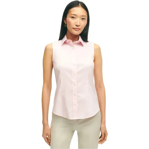 Stretch Supima Cotton Sleeveless Dress Shirt , Damen, Größe: 3XS - Brooks Brothers - Modalova