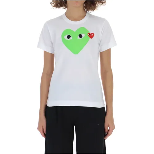 T-Shirts , Damen, Größe: L - Comme des Garçons Play - Modalova