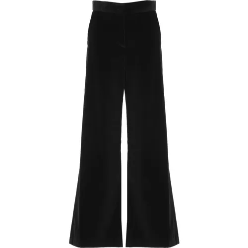 Velvet Palazzo Pants , female, Sizes: XS - Msgm - Modalova