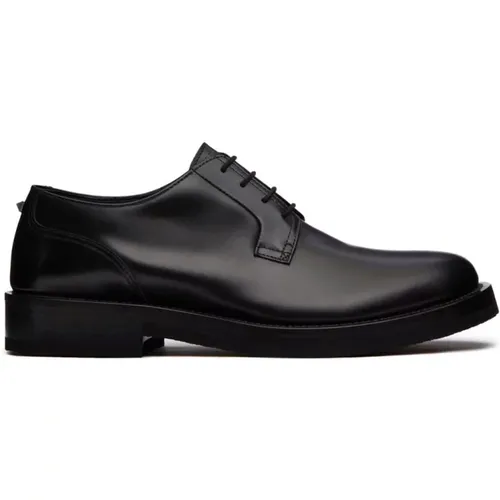 Roman Stud Leather Derby Shoes , male, Sizes: 7 UK, 9 UK, 10 UK, 8 UK, 6 UK - Valentino Garavani - Modalova