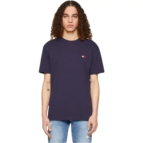 T-Shirts , Herren, Größe: L - Tommy Jeans - Modalova