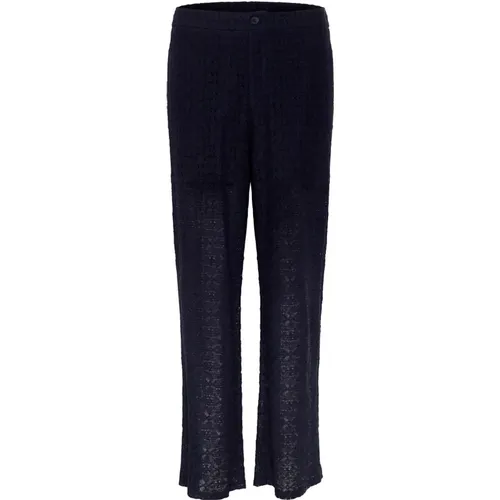 Navy Blazer Lace Pants , female, Sizes: 2XL, S, M, XL, 3XL, XS, L - Cream - Modalova