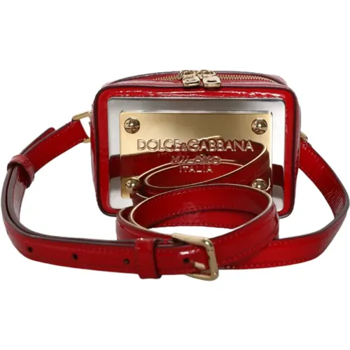 Leather Logo Plaque Waist Bag , female, Sizes: ONE SIZE - Dolce & Gabbana - Modalova