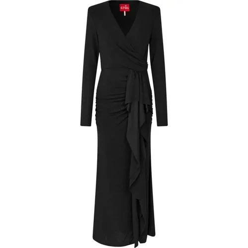 Elegantes Maxikleid mit V-Ausschnitt , Damen, Größe: XL - Cras - Modalova