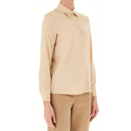 Beige Seiden Stretch Hemd Vittoria - Pennyblack - Modalova