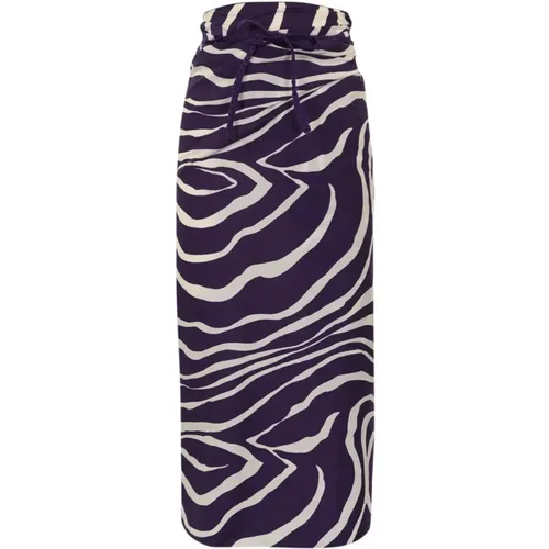 Zebra Print Wrap Skirt , female, Sizes: ONE SIZE - Liviana Conti - Modalova