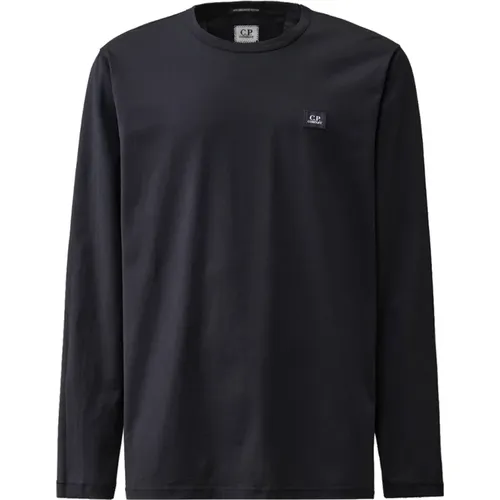 Long Sleeve Logo Print Jersey T-shirt , male, Sizes: M, 2XL, XL, L - C.P. Company - Modalova