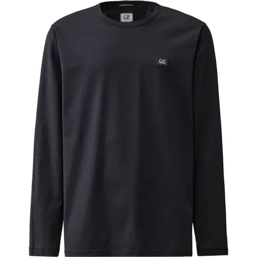 Long Sleeve Logo Print Jersey T-shirt , male, Sizes: XL - C.P. Company - Modalova