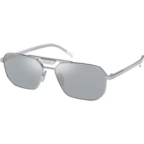 Silver Sunglasses Symbole Pr58Ys-1Bc02R , male, Sizes: 57 MM - Prada - Modalova