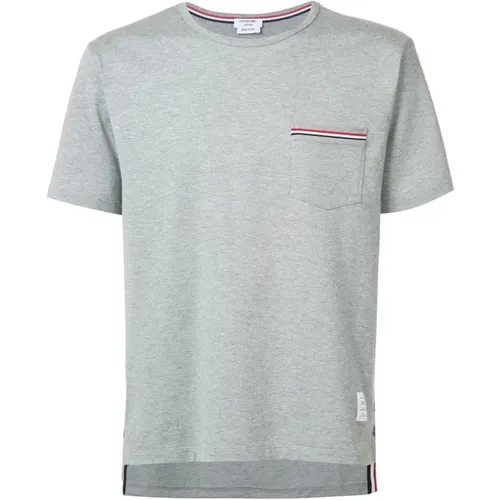 Graues Rwb Tasche Trim Tee - Thom Browne - Modalova