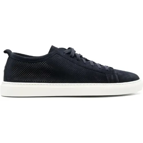 Perforated Suede Sneakers , male, Sizes: 8 UK - Henderson - Modalova