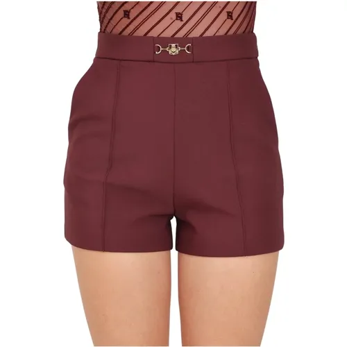 Bordeaux Elegante Shorts Herbst Winter , Damen, Größe: M - Elisabetta Franchi - Modalova