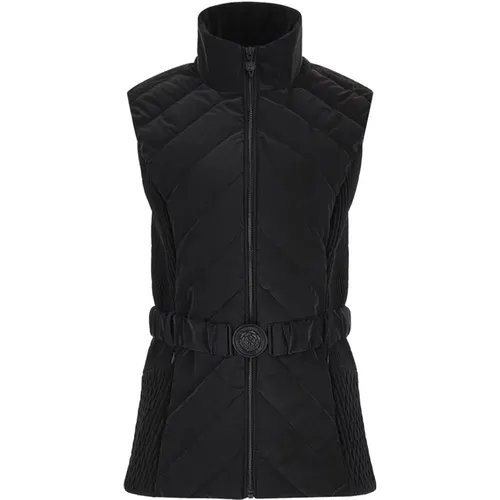 Schwarze Synthetische Ärmellose Jacke für Damen , Damen, Größe: XS - Guess - Modalova