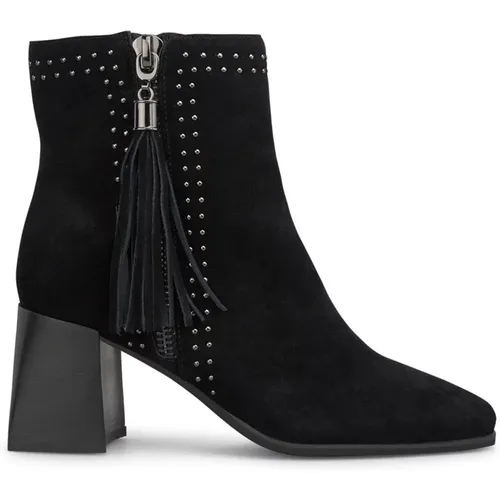 Block heel bootie with tassel , female, Sizes: 4 UK, 6 UK, 2 UK, 3 UK, 7 UK, 9 UK, 5 UK, 8 UK - Alma en Pena - Modalova