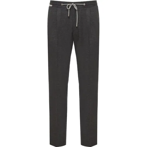 Piquet Wool Drawstring Pants , male, Sizes: 2XL, XL, L, M - Corneliani - Modalova