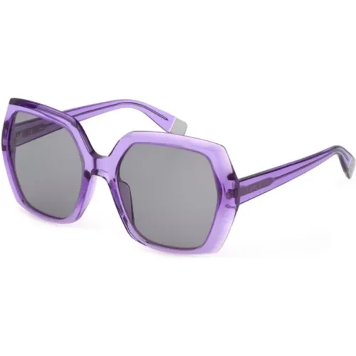 Stilvolle violette Sonnenbrille für Frauen - Furla - Modalova