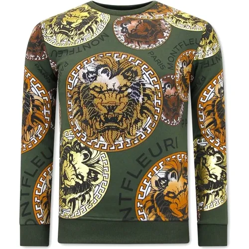 Lion Head Print Sweater - 3727 , male, Sizes: 2XL, M, S, L - True Rise - Modalova