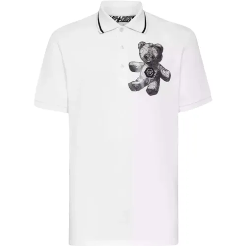 Paisley Teddy Bear Polo Shirt - Philipp Plein - Modalova