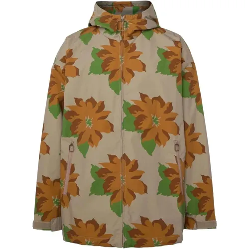 Blumige Kapuzenjacke mit Reißverschluss - JW Anderson - Modalova