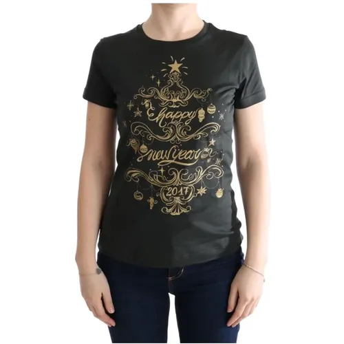 Grünes Print T-Shirt 2017 Design , Damen, Größe: XS - Dolce & Gabbana - Modalova
