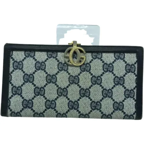 Pre-owned Marine Coated Canvas Wallet , female, Sizes: ONE SIZE - Gucci Vintage - Modalova