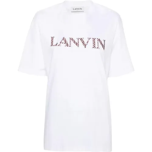 Besticktes Oversize T-Shirt , Damen, Größe: XS - Lanvin - Modalova