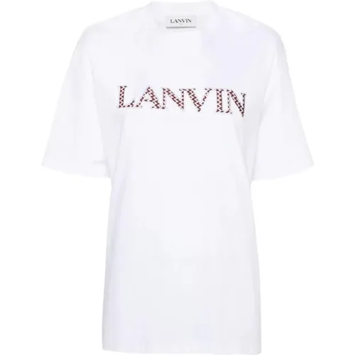 Besticktes Oversize T-Shirt , Damen, Größe: S - Lanvin - Modalova