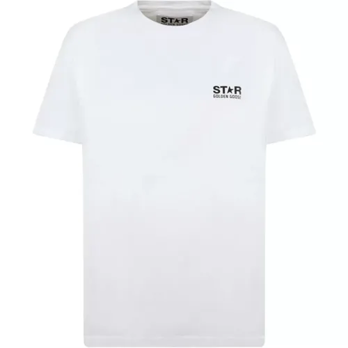 Logo Star T-Shirt in and Black , female, Sizes: L, M - Golden Goose - Modalova