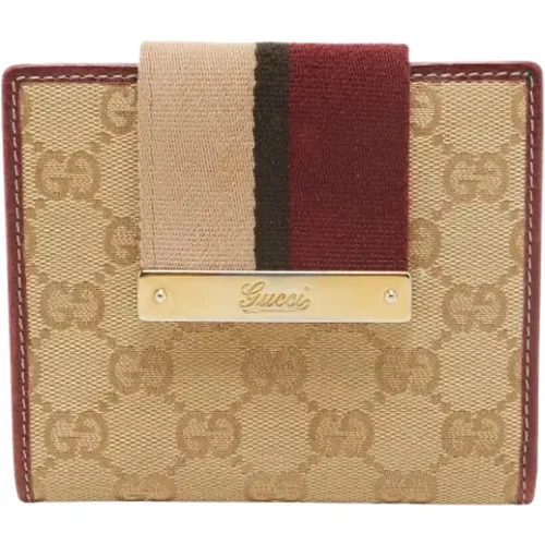 Pre-owned Coated canvas wallets , female, Sizes: ONE SIZE - Gucci Vintage - Modalova