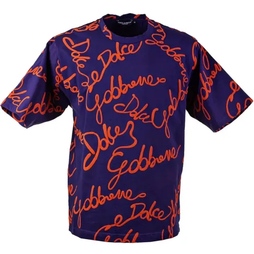 Herren Logo T-shirt Kurzarm , Herren, Größe: S - Dolce & Gabbana - Modalova