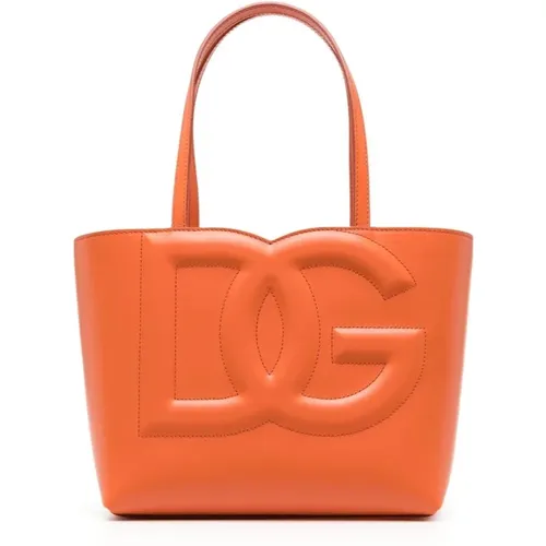 Logo Embossed Tote Bag , female, Sizes: ONE SIZE - Dolce & Gabbana - Modalova