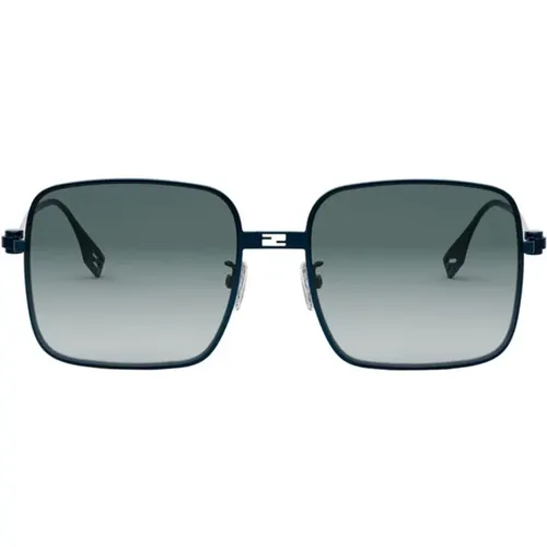 Baguette Square Sunglasses Green Gradient , female, Sizes: 55 MM - Fendi - Modalova