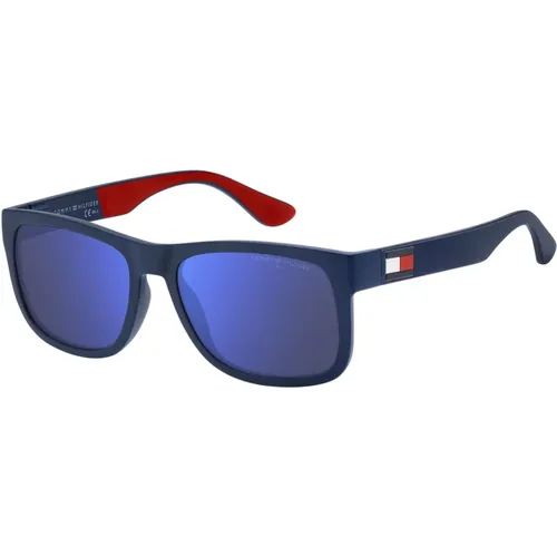 Matte High Contrast Sunglasses , male, Sizes: 56 MM - Tommy Hilfiger - Modalova
