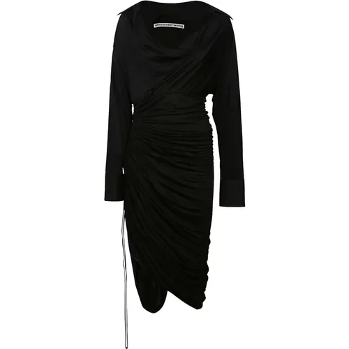 Asymetrical Cowleck Dress , female, Sizes: XS - alexander wang - Modalova