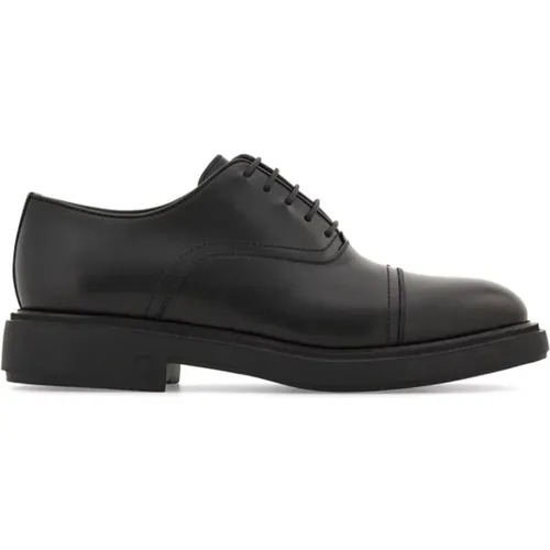 Schwarze flache Schuhe Eleganter Stil - Salvatore Ferragamo - Modalova