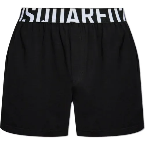 Baumwollboxershorts mit Logo , Herren, Größe: M - Dsquared2 - Modalova