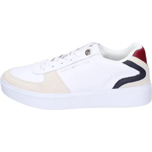 Leder Damen Sneakers Stylische Schuhe , Damen, Größe: 38 EU - Tommy Hilfiger - Modalova