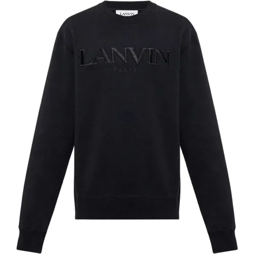 Sweatshirt with logo , male, Sizes: 2XL, M, XL, S, L - Lanvin - Modalova